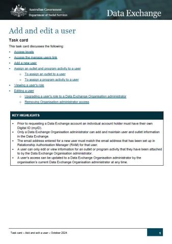 cover of Add and edit a user task card