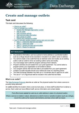 Create and manage outlets cover image