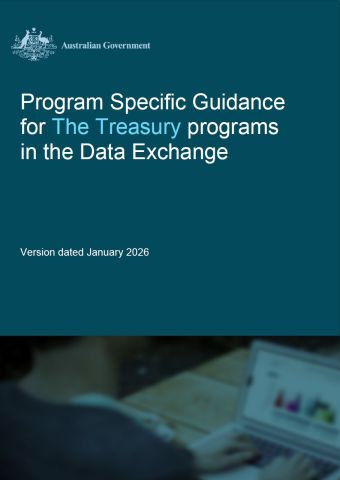 Program Specific Guidance for The Treasury programs in the Data Exchange