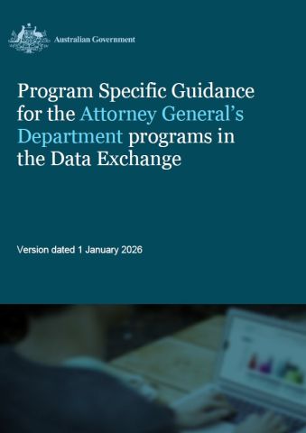 cover of the Program specific guidance for Attorney General’s Department programs