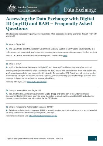 Digital ID and RAM Frequently Asked Questions cover