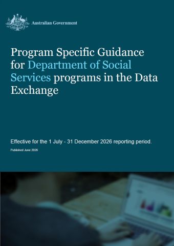 Program Specific Guidance for Department of Social Services programs in the Data Exchange cover