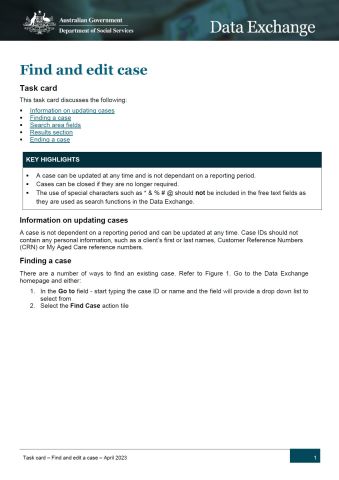 cover of Find and edit a case